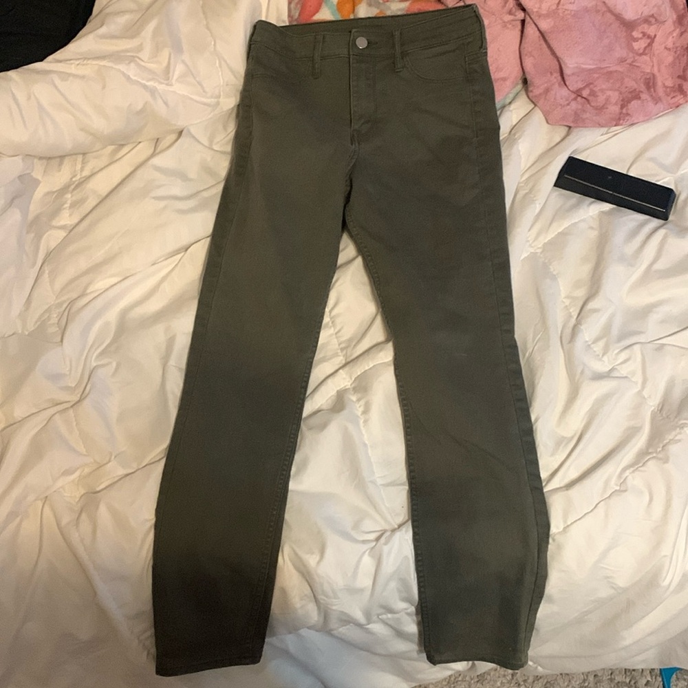 Grayish/greenish skinny jeans